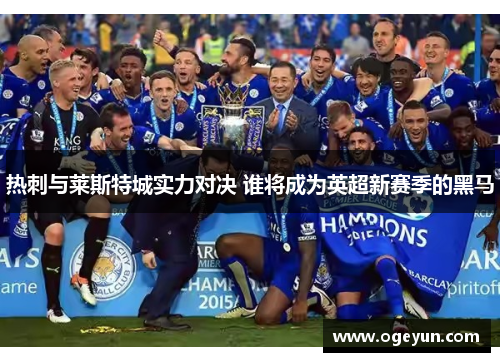 热刺与莱斯特城实力对决 谁将成为英超新赛季的黑马